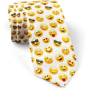 (Smiley) Fashion Novelty Necktie, Conversation Neckwear Ties Great for Party and Events
