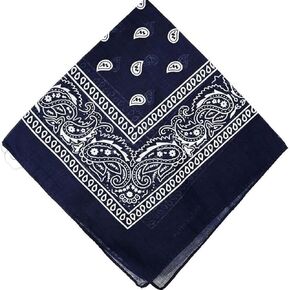 Bandana Scarf for Men Women I Cotton Square Paisley Print Bandanas Face Mask I Neck Head wear Scarfs