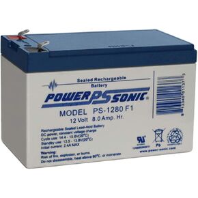 PS-1280 F1 12 Volt 8 Amp Hour Rechargeable SLA Battery