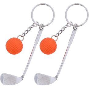 Golf Club and Ball Keychain Backpack Charm Sports Lover - Set of 2