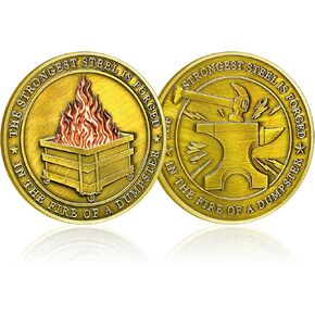 CHURYUML Dumpster Fire Coin Hilarious Medallion for Staff Appreciation Gifts Going Away Gift for Coworker Funny Office Gifts for Men Women Colleagues Humorous Office Decor Inspirational Gifts