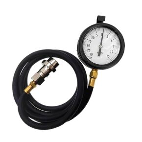 Diesel Fuel Pressure Tester Gauge Assembly TU-32-6 6.6L,Fits for GM Duramax Diesel Fuel System Test Kit, with Quick Coupler (30 inHg - 15 PSI, 6FT)