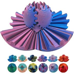 Gear Ball - 3D Printed Gear Ball Spin Ball or Cube Fidget Toy, Gear Sphere, Gear Ball Fidget Toy, Stress Ball, GearSphere Desk Toy, Fidget Ball(C)