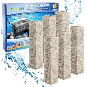 Cunina 12PCS Ammonia Reducer Filter Pads Compatible with Aqueon Quietflow 20 & 75, Sponge Replacement Filter Cartridges for Aqueon Quietflow LED PRO Aquarium Fish Tank Power Filter