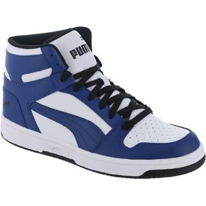 PUMA Rebound Layup Dual Mens Basketball Shoe 11 DM US WhiteBlueBlack