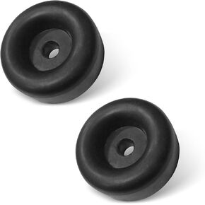 4 PCS Car Bumper Shock Absorber Pad, 2.5" Trailer Ramp Door Bumper Round Rubber Sound Insulation Buffer Protection Pad with 7/16" Hole, Universal for Truck Door Trailer Ramp Door (Black)