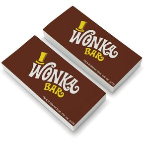 Willy Wonka and The Chocolate Factory Wonka Bar Logo Eraser Set of 2
