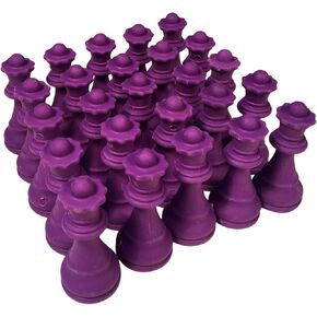 WE Games Purple Chess Queen Erasers - Chess Club Prizes & Party Favors - 25 Pack