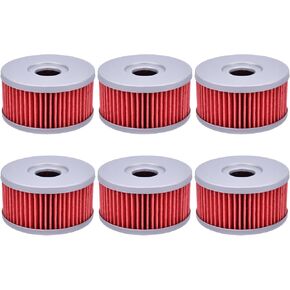 6pcs Oil Filter HF136 for Suzuki GZ250 Mar/auder 250 1999-2010 GN250 250 1982-2000 DR250 SP250 SP400T SP400 T400 SG350, 16510-38240