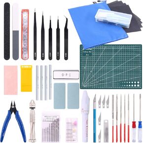 Findfly 36Pcs Modeler Basic Tools Craft Set Hobby Building Tools Kit for Gundam Car Model Building