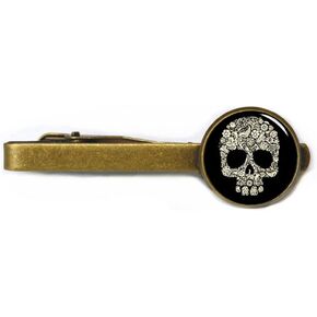 Dainty Tie Clip, Simple Tie Clip,Skull Tie Clip,Skull Jewellery,Skull Gift,Jewellery Gift-RC074 (B)
