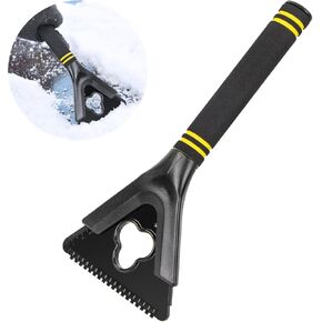 Ice Scraper for Car Windshield, Scratch Free Snow Shovel to Remove Snow, Frost, and Ice, Window Snow Remover Tool with Foam Handle for Car SUV and Small Truck