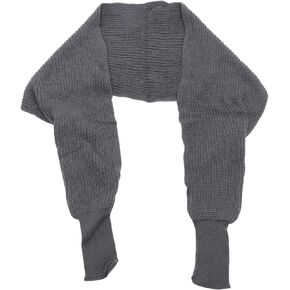 Veemoon Shawl for Women Black Scarf Knit Throw Blankets Knitted Scarf Cable Knit Scarf Cozy Scarf for Women Big