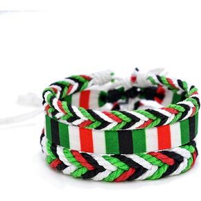 Long tiantian Keffiyeh Bracelet Palestine USA Bracelet Country Flag Bracelet Tibetan Wrist Wrap Bracelet Boho Rope Bracelet Boho Jewelry for Women Men Trendy Stuff