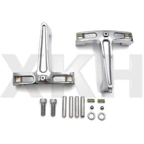 XKH- Compatible with Chrome Passenger Floorboard Mounts Mounting Brackets Harley FLH Touring 93-08 [B07MXQRP84]