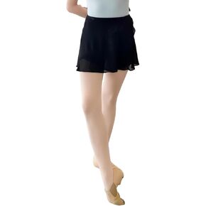 Ballet Wrap Skirt Women Elastic Waistband Sheer Textured Dance Skirt