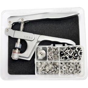 Pearl Snaps with Fastener Pliers Press Tool Kit 40 Set Snap Fasteners Kit Snap Buttons for DIY, Sewing and Crafting