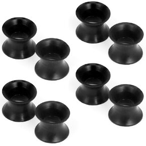 10G-20mm Thin Black Silicone Ear Gauges Tunnels Rubber Ear Plugs Gauges Double Flared Flexible Tunnel Earrings for Women Men
