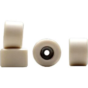 Fingerboard Wheel Finger Skateboard Extreme Sports Silent Wheels Durable Wheels Non-Skid Wheels Strong Grip Wheels Customized Bearings Handmade Outperform Polyurethane 8mm Beige iii Wheel
