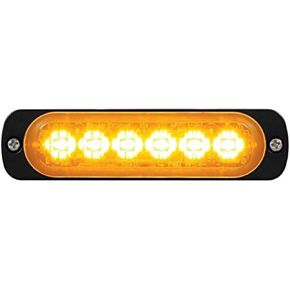 United Pacific 37045B 6 High Power LED Super Thin Directional Warning Light - White