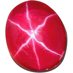 GEMHUB Approximate 5.00 Cts. 6 Rays Translucent Red Star Ruby Loose Gemstone For Ring