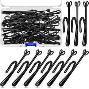 70 Pieces Slip on Drapery Hooks Metal Curtain Hooks Slip on Drapery Hook Pins for Window Curtain, Door Curtain and Shower Curtain (Silver)