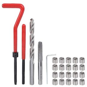 M7 Thread Repair Kit, 25Pcs Metric Threading Tool Insert Coil Helicoil For Auto Repair Kit with Plastic Box