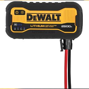 DEWALT DXAELJ25 2500 Peak Amp Li-ion Jump Starter Pack - 3.1Amp USB Port, USB-C Port; Smart Clamps for Safety; LED Area Light; Holds Charge for 1+ Year; Perfect for V8 and Larger Engines