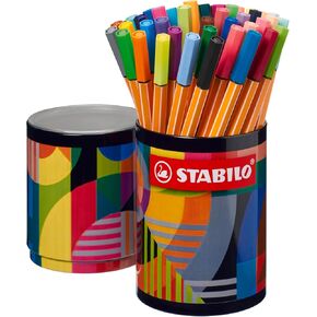 STABILO Fineliner point 88 - ARTY - Tin of 45 - Assorted Colors