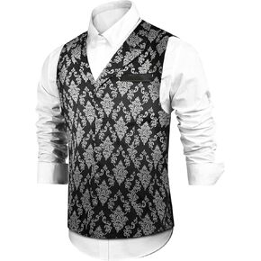 Men Paisley Suit Victorian Vest Steampunk Gothic Waistcoat Floral Vampire Tuxedo Renaissance Goth