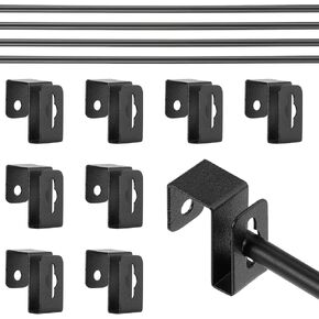 12 Pcs Metal Hanging File Bracket Clips Set 8 Pcs Hanging File Rail Clip 4 Pcs File Cabinet Rails Fits 1/2" Drawer Side Hanging File Folder Frame File Hangers for File Cabinets Storage