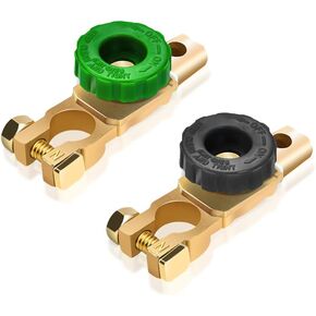 2PCS Quick Battery Disconnect Switch,125/300A Battery Disconnect Switch 12 V Disconnects Battery Power to Avoid Electrical Accidents,Battery Switch for 15-17 mm Negative Battery