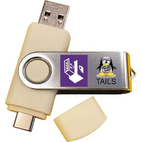 Linux Tails Operating System Install Bootable Boot Live USB Flash Thumb Drive - Use The Internet anonymously and circumvent Censorship USB-C Compatible