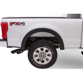 Bushwacker OE Style Factory Rear Fender Flares | 2-Piece Set, Black, Smooth Finish | 20108-02 | Fits 2017-2022 Ford F-250 w/ 6.8' or 8.2' Bed, F-350 Super Duty w/ 8.2' Bed