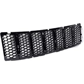 Compatible with 2014-2016 Jeep Grand Cherokee 7pcs of Matte Black Honeycomb Insert Grille Mesh Grill