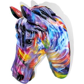 Horse Head Sculpture Wall Decor Animal Head Statue Home Decor Large Resin Modern Accents for Living Room Office Bedroom Decoration