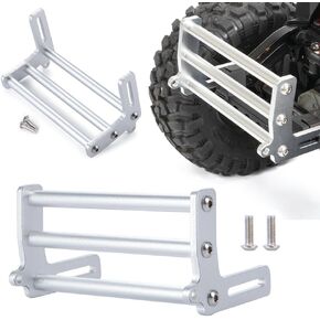 RC Front Bumper Aluminum Alloy Bumper for 1/10 Scale SCX10 TRX4 LCG Dodge RC Car Upgrades Part, Black