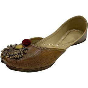 Ethnic Traditional Mojaris Punjabi Juti Flat Shoes for Women Wedding Sandals Juttis
