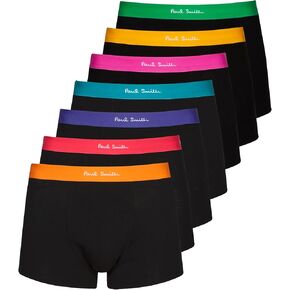 Paul Smith Men's Contrast Waistband Organic-Cotton Boxer Briefs Seven Pack