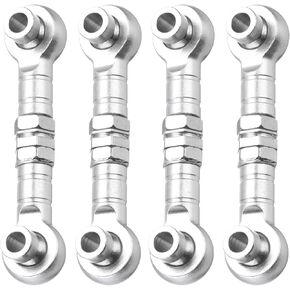 MECCANIXITY 4pcs Steering Servo Turnbuckle Rod RC Aluminum Alloy Linkages for HSP 1/10 94123 On-Road RC Car(Purple)