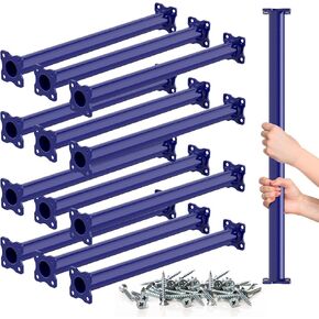 12 قطعة من قضبان القرد سلم درجات مجموعة أدوات للساحات الخلفية في الأماكن المغلقة والخارجية للأطفال، معدات التسلق المعدنية على شكل قرد، معدات التأرجح (16.5 بوصة، أزرق داكن) in Kuwait
