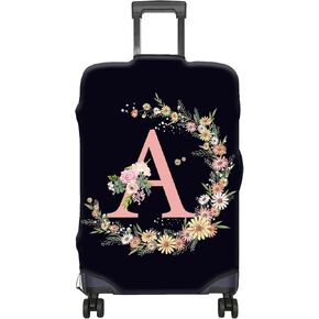 Luggage Suitcase Cover Protector Luggage Elastic Washable Baggage Covers Initial Cute Aesthetic for Unisex Women Girls Travel Trip L(26-29 inch)-Letter A