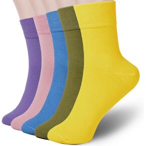 FGZ Womens Socks Thin Ankle Socks Soft Cotton Lightweight Breathable 5 Pairs