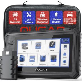 MUCAR OBD2 Scanner Diagnostic Tool, All System Diagnostic Scanner for Car, 28+ Services Scan Tool with Oil/IMMO/EPB/BMS/SAS/SRS/TPMS/Gear/Inject Coding/ABS Bleeding,ECU Fault Code,Lifetime Free Update