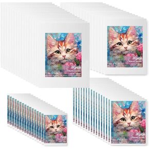 iKyce Canvas Boards for Painting - 64 Pack - 5 x 7, 8 x 10, 9 x 12, 11 x 14 inch Super Value Pack, 100% Cotton Pre-Primed Canvas Panels for Art Supplies, Acrylic, Oil, Watercolor, Tempera Paints