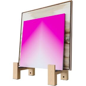 Wooden Art Canvas Holder, Wall-Mounted Painting Storage Rack with Non-Slip Pads, Protects Artwork, Canvas Board from Floor Stain, Ideal for Studios, Galleries, Artist Workshops