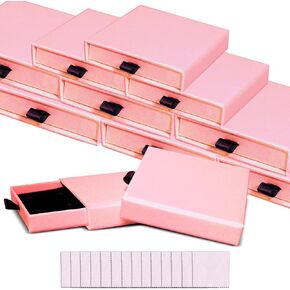 15 Pcs Cardboard Jewelry Boxes Bulk Ring Boxes with 15 Silver Cleaning Cloth Black Sponge with Lids Gift Case for Jewelry Gift Jewelry Gift Boxes (White,3.2 x 3.2 x 0.7 inches)