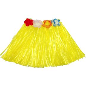 Kids Grass Skirts with Hawaiian Leis Grass Skirt Hula Grass Skirt Tropical Hawaiian Beach Party