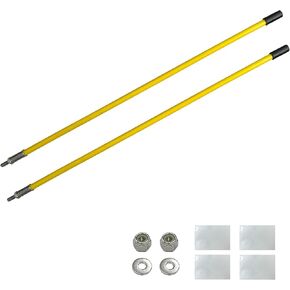 Snow Plow Blade Markers Guides Kit 304 Stainless Steel Joint24'' Upgraded Thickened Material High Visibility Never Break Never Rust Fit for Most Snow Plow （Yellow