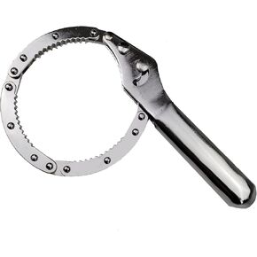 Oil Filter Wrench, Adjustable Filter Removal Wrench, Suitable for filters with size 75-95mm/2.95"-3.74"，The short handle is perfect for narrow spaces，For Engine Filters of Auto (75-95mm)